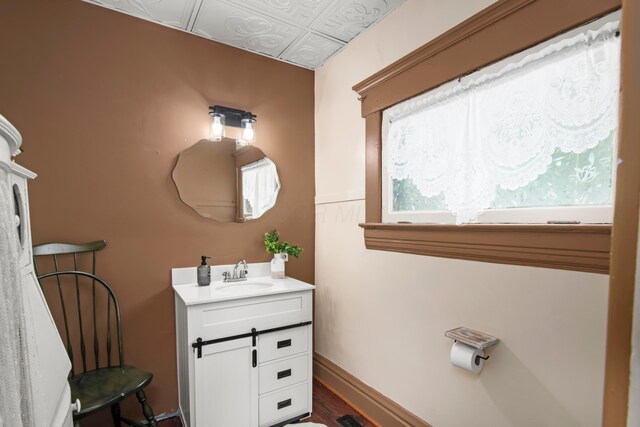 6 Town St, Pataskala, OH 43062 - bathroom featuring vanity and wood finished floors