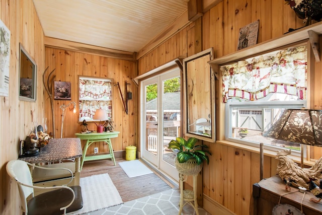 6 Town St, Pataskala, OH 43062 - entryway with wood walls, wood finished floors, and baseboards