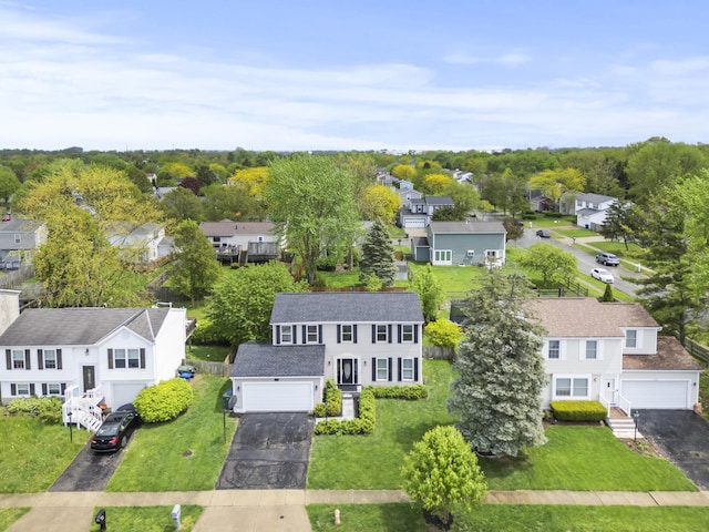 bird's eye view featuring a residential view