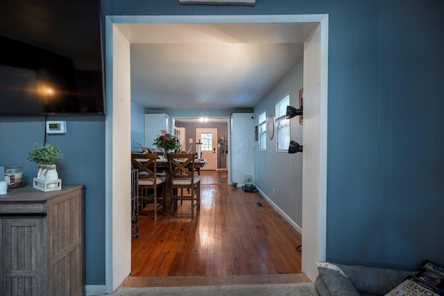 126 W S St, Hillsboro, OH 45133 - dining area with wood-type flooring and baseboards