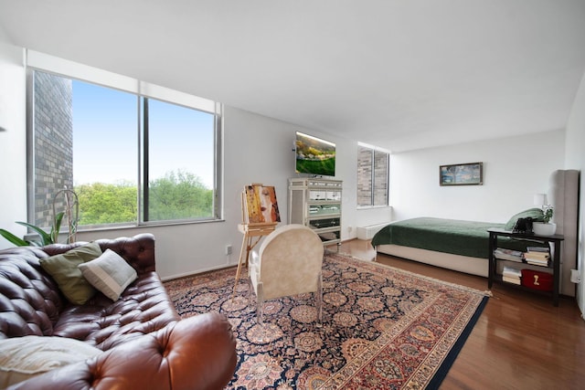 bedroom featuring wood finished floors