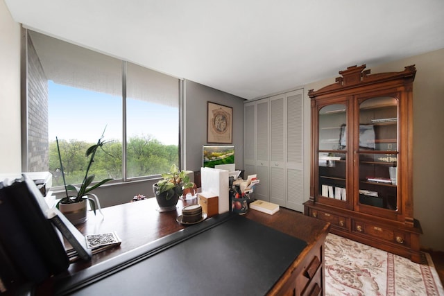 view of home office