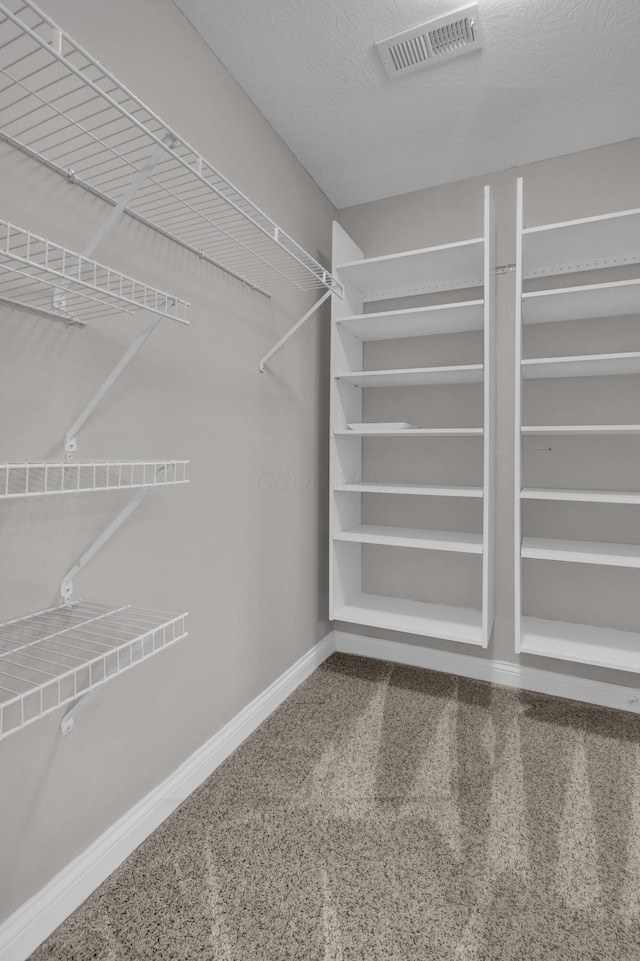 walk in closet with visible vents