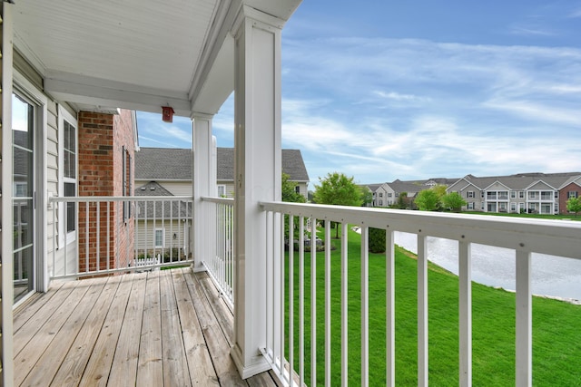 balcony featuring a residential view