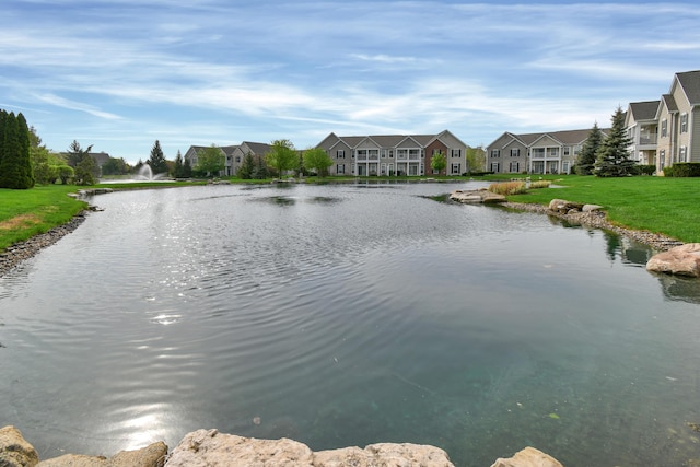 property view of water with a residential view