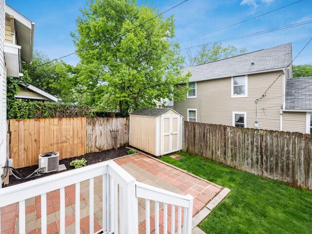294 E Morrill Ave, Columbus, OH 43207 - view of yard with a storage shed, an outdoor structure, and a patio