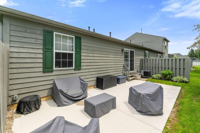 9137 Parkpoint Ln, Lewis Center, OH 43035 - view of patio / terrace with central AC unit