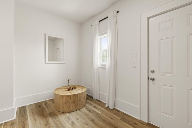 147 N Ogden Ave, Columbus, OH 43204 - doorway to outside with light wood-type flooring and baseboards