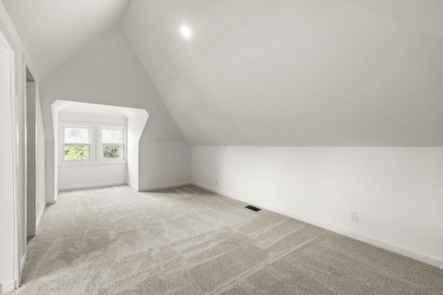 147 N Ogden Ave, Columbus, OH 43204 - bonus room featuring visible vents, carpet flooring, baseboards, and vaulted ceiling