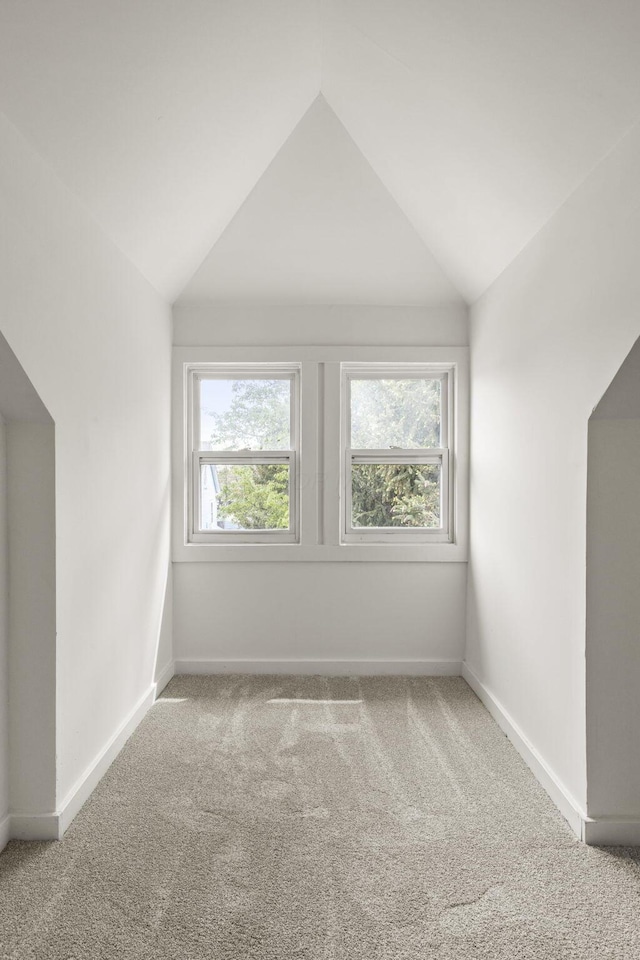 147 N Ogden Ave, Columbus, OH 43204 - bonus room featuring baseboards, carpet, and lofted ceiling
