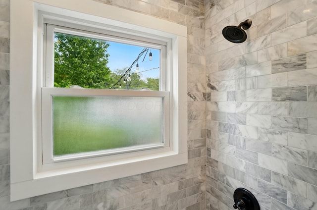 room details with tiled shower