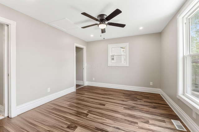61 Dakota Ave, Columbus, OH 43222 - unfurnished room featuring visible vents, baseboards, and wood finished floors
