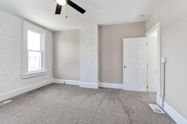 61 Dakota Ave, Columbus, OH 43222 - carpeted empty room featuring a ceiling fan and visible vents