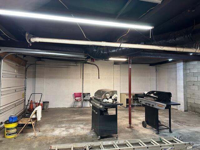 35310 Geiger Rd, Logan, OH 43138 - unfinished basement with concrete block wall