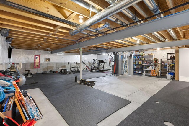 6464 Rockhold Dr, Westerville, OH 43081 - workout area with water heater
