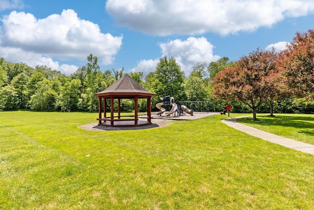 2543 Kemperwood Dr, Blacklick, OH 43004 - surrounding community featuring a gazebo and a lawn
