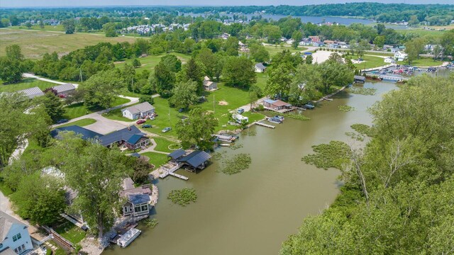 14672 Township Rd Unit 1062, Thornville, OH 43076 - aerial view of property and surrounding area featuring a nearby body of water and a tree filled landscape