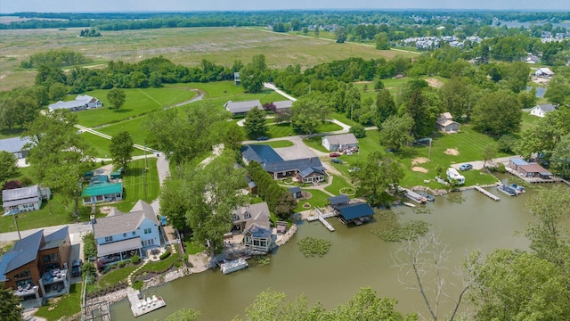 14672 Township Rd Unit 1062, Thornville, OH 43076 - aerial view of property and surrounding area with a nearby body of water, nearby suburban area, and a tree filled landscape