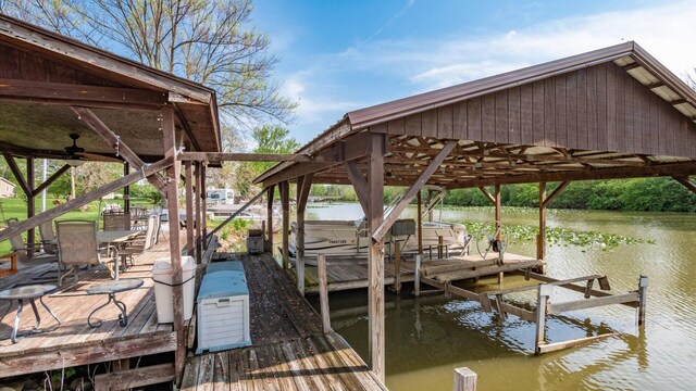 14672 Township Rd Unit 1062, Thornville, OH 43076 - dock area with boat lift and a water view