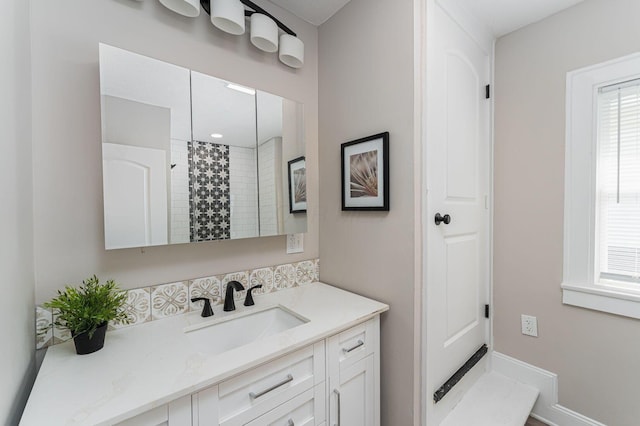 146 E Woodrow Ave, Columbus, OH 43207 - full bathroom with vanity and tiled shower