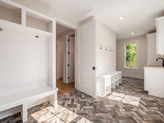2355 Farleigh Rd, Columbus, OH 43221 - mudroom with a sink and recessed lighting