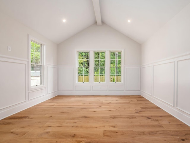 2355 Farleigh Rd, Columbus, OH 43221 - spare room with a decorative wall, light wood-style floors, wainscoting, and recessed lighting