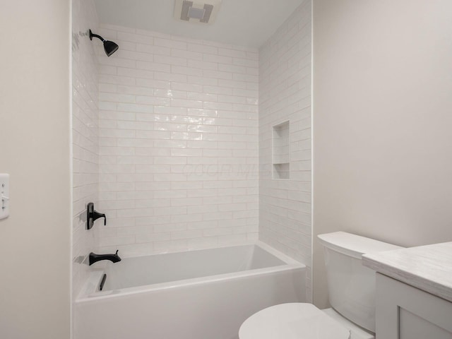 2355 Farleigh Rd, Columbus, OH 43221 - bathroom with toilet, vanity, and washtub / shower combination