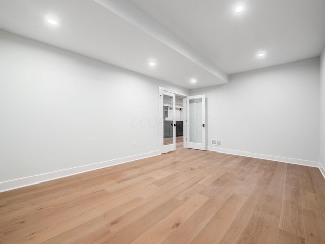 2355 Farleigh Rd, Columbus, OH 43221 - basement with recessed lighting, baseboards, and light wood-type flooring