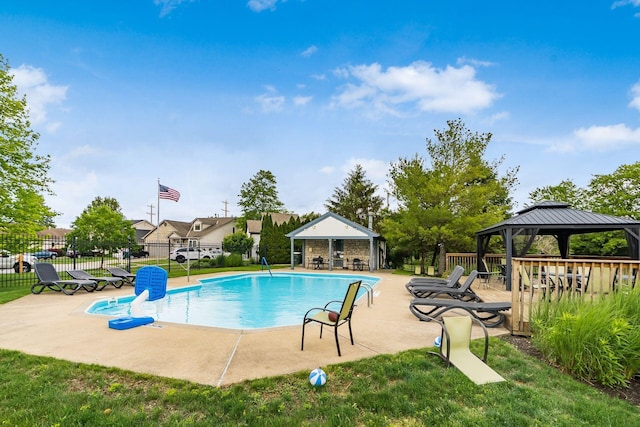 4977 Softwood Ct, Westerville, OH 43081 - view of pool with a gazebo and a patio area