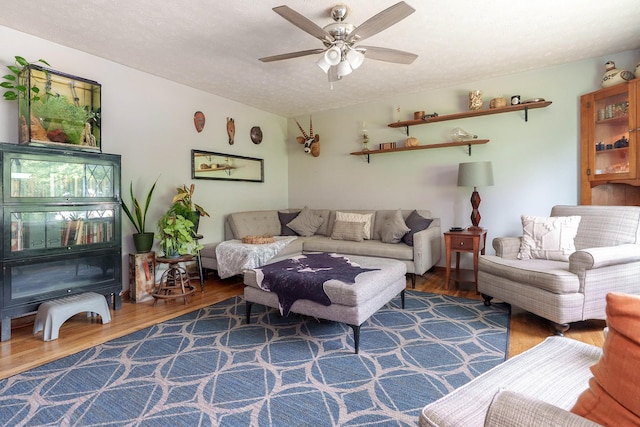 109 Williams Rd, Columbus, OH 43207 - living room featuring wood finished floors and ceiling fan