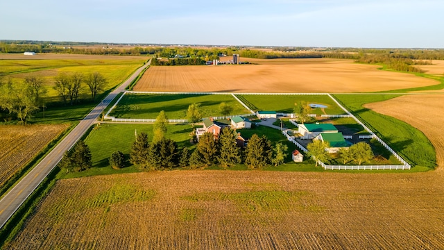 drone / aerial view featuring a rural view