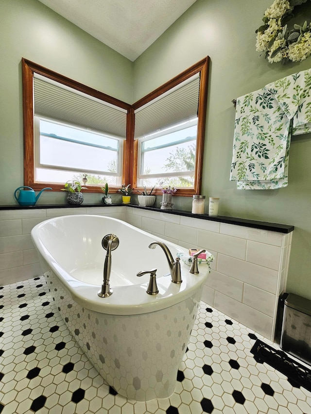3851 Snow Hill Rd SW, Washington Court House, OH 43160 - full bath featuring a freestanding tub and tile walls