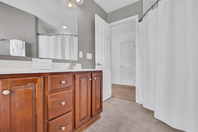 7169 Fernridge Dr, New Albany, OH 43054 - full bath with tile patterned flooring and vanity