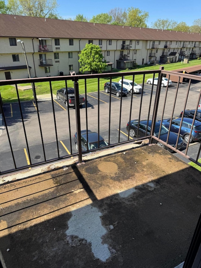balcony with a residential view