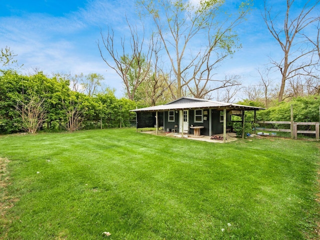 exterior space featuring fence