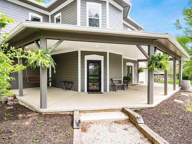 exterior space featuring a porch