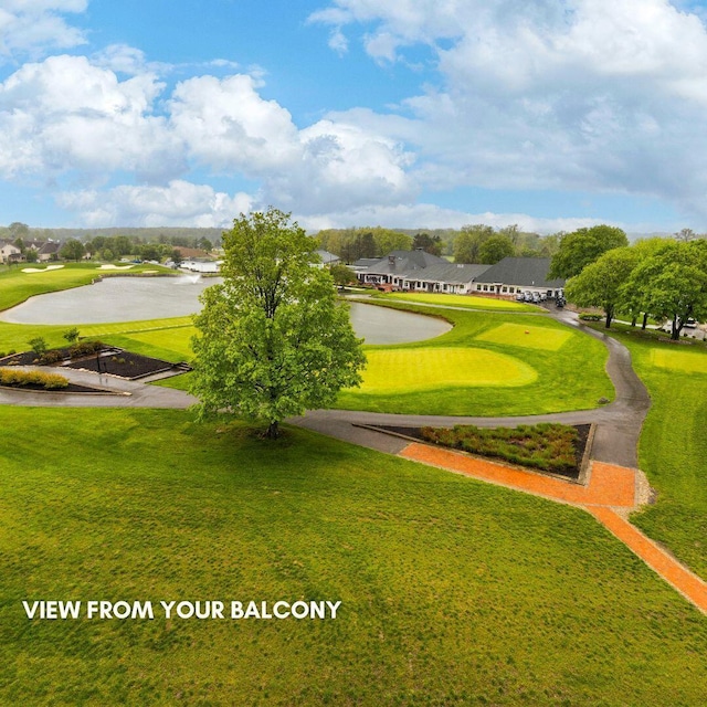 5317 Highpointe Lakes Dr Unit 404, Westerville, OH 43081 - view of property's community with a water view, view of golf course, a yard, and a residential view