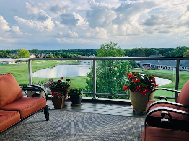 5317 Highpointe Lakes Dr Unit 404, Westerville, OH 43081 - balcony with a water view and view of golf course