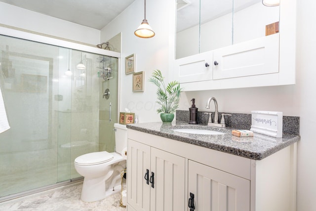 333 Salem Rd, Caledonia, OH 43314 - bathroom with a shower stall, toilet, and vanity
