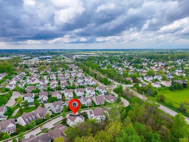 aerial view featuring a residential view