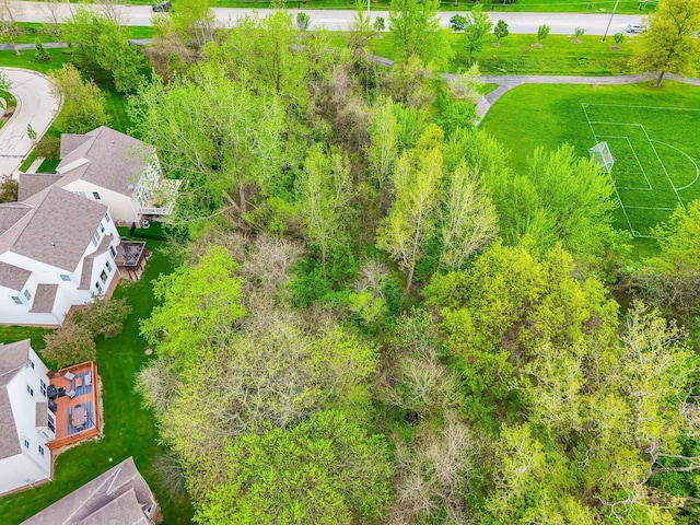 bird's eye view with a residential view