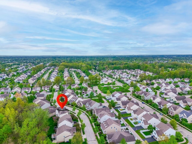 aerial view featuring a residential view