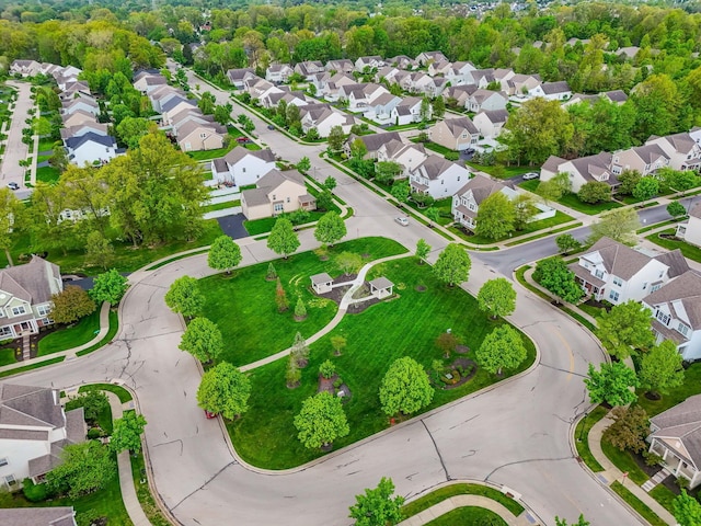 bird's eye view featuring a residential view