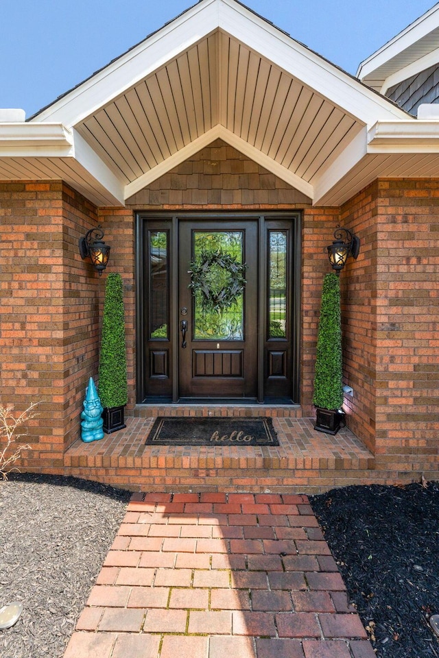 1012 Lake Fork Rd, Utica, OH 43080 - view of exterior entry with brick siding