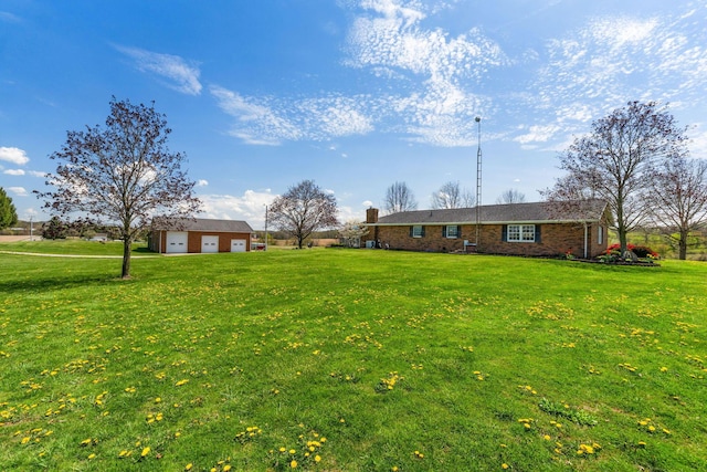 1012 Lake Fork Rd, Utica, OH 43080 - view of yard featuring a garage