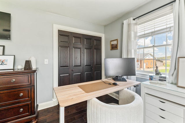1012 Lake Fork Rd, Utica, OH 43080 - office space with dark wood-type flooring and baseboards
