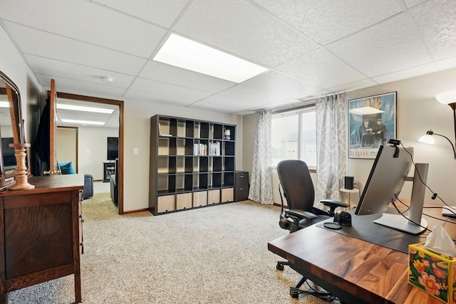 1012 Lake Fork Rd, Utica, OH 43080 - carpeted office space featuring a drop ceiling