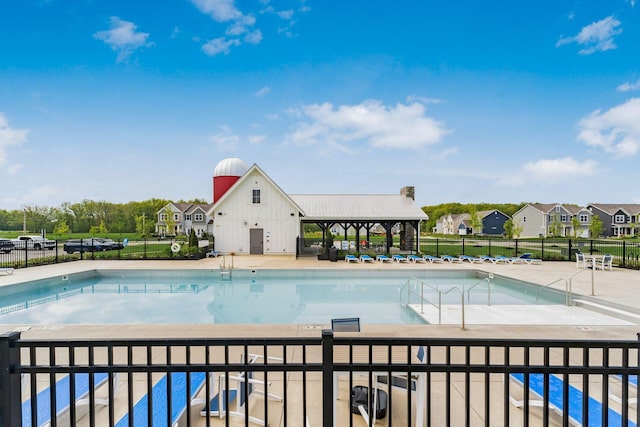 pool featuring fence