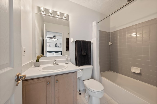 1479 Brookforest Dr, Columbus, OH 43204 - ensuite bathroom featuring connected bathroom, shower / bath combo, vanity, toilet, and tile patterned floors