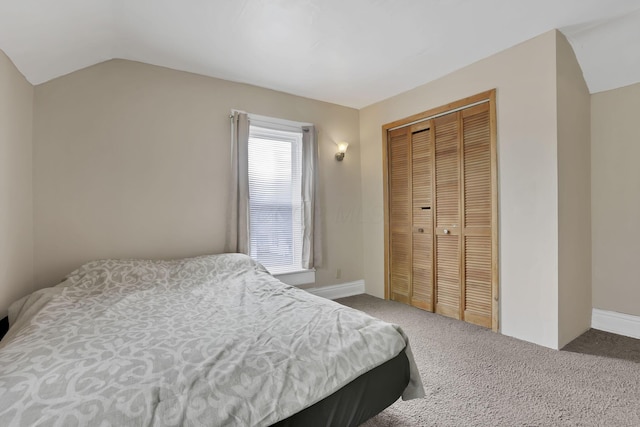 1227 E Chestnut St, Lancaster, OH 43130 - carpeted bedroom with a closet and vaulted ceiling